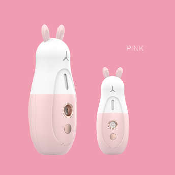 【goodspop】可愛い ミニ ウサギ型 加湿器スチーマー 微粒化 保湿 多機能 USB 充電式 乾燥肌対策・水分補給 携帯  補水美顔器
