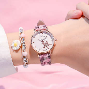 【goodspop】魅力的 ラウンド カジュアル レトロ ファッション クォーツ時計 腕時計